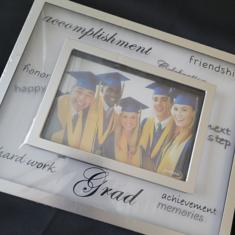 Graduation Gift Photo Frame 4x6 Silver Achievement High School College Dorm